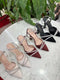Rhinestone Embedded Bridal Pointy Heels